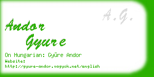 andor gyure business card