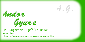 andor gyure business card